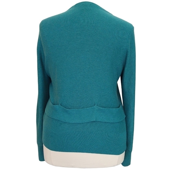 Cabi 3018 Tearoom Teal Button-Up Cardigan Classic Business Casual - Picture 2 of 9